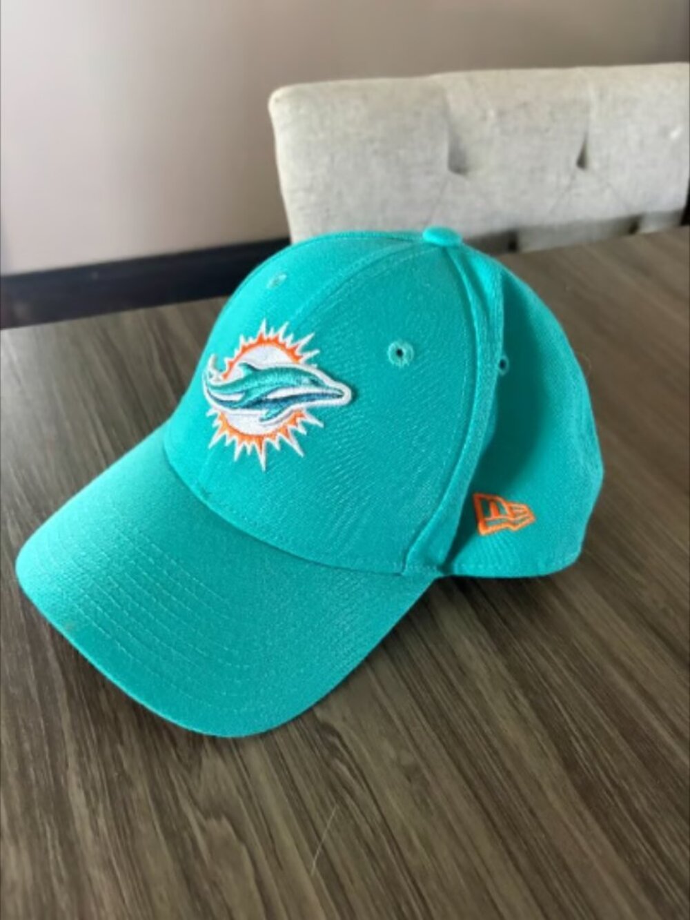 Miami Dolphins Hat New Era 9forty NFL Adjustable Football Cap Teal Logo